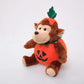 Plushland Halloween Plush Stuffed Animal Monkey In Pumpkin Costume- Soft Toy - Gifts For Kids - 9 Inches