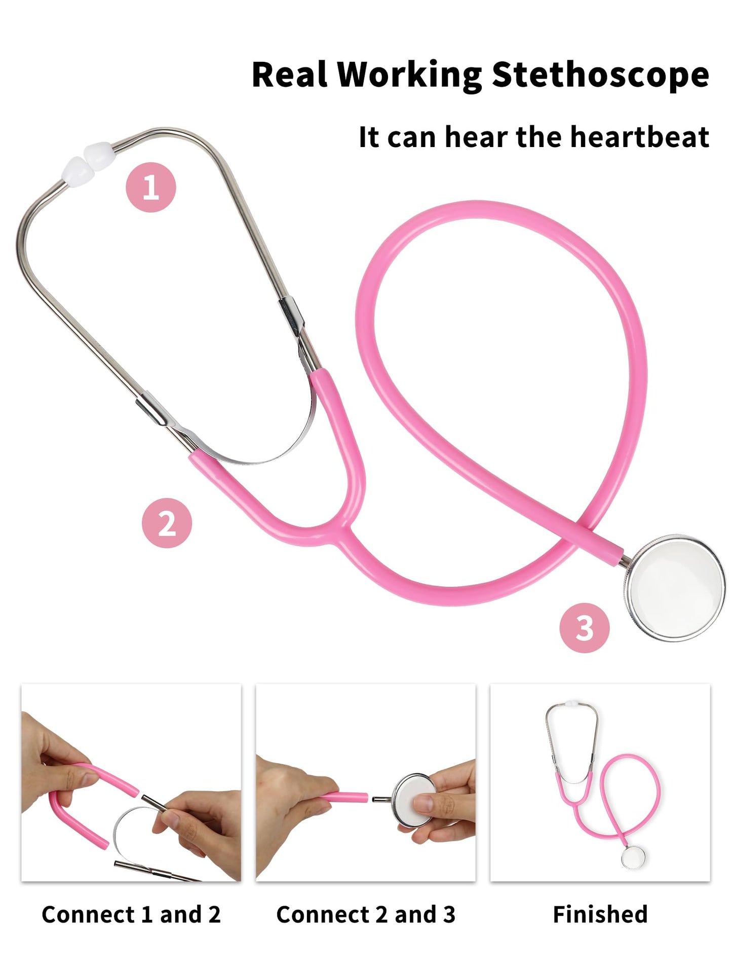 ANPHILE Kids Veterinarian Costume  Kids Doctor Vet Costume Outfit Pretend Play Dress Up Set for Career Day