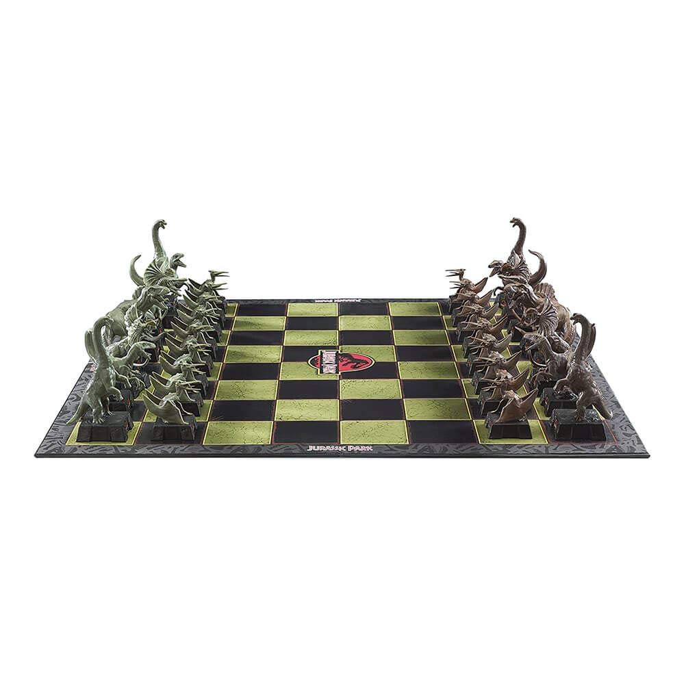 The Noble Collection Jurassic Park Chess Set - Multicolor - Plastic & Cardboard - 295x295x85mm - Model NN2421