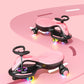 XJD Electric Wiggle Car Ride On Toy, 2 in 1 Wiggle Car Rechargeable Battery with Anti-Rollover Colorful Light-Emitting Wheel for