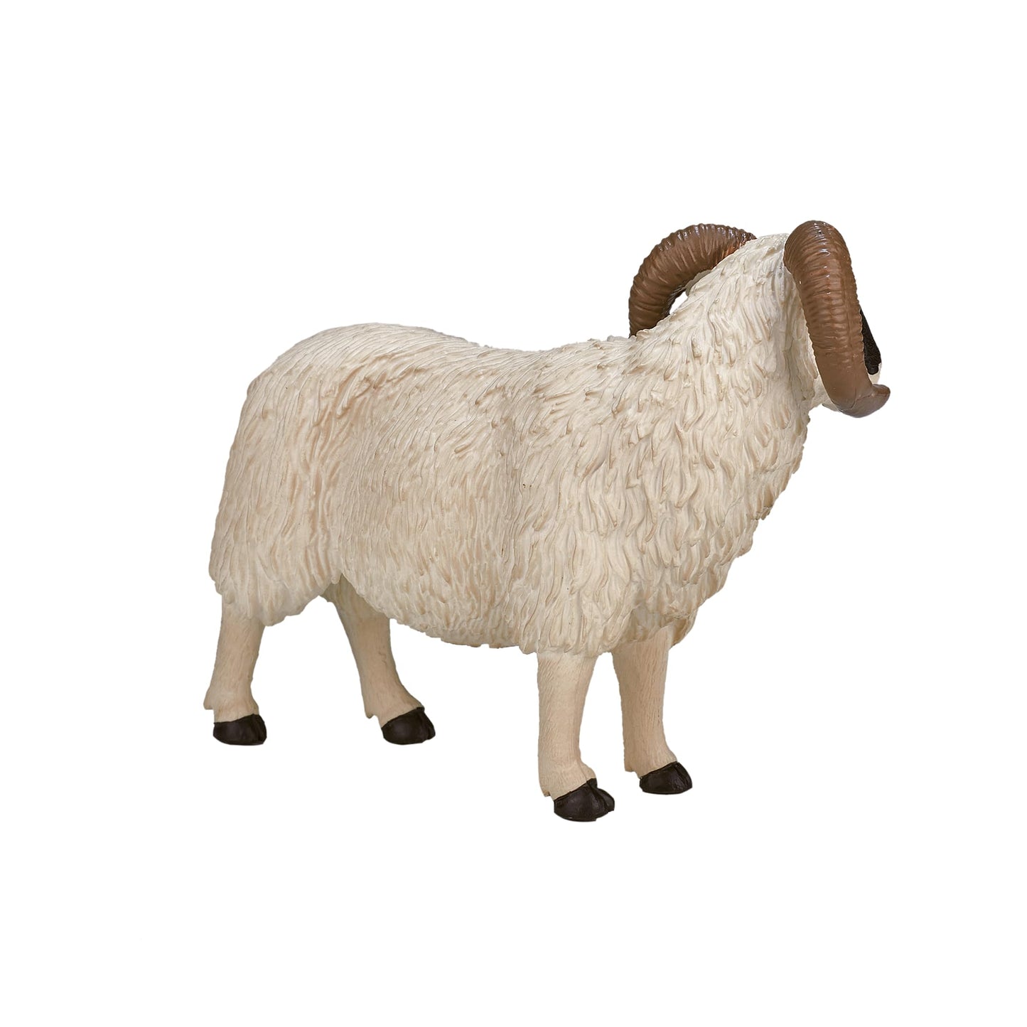 Mojo Black Faced Sheep Ram Realistic Farm Animal Hand Painted Toy Figurine