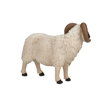 Mojo Black Faced Sheep Ram Realistic Farm Animal Hand Painted Toy Figurine