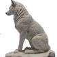 7.75 Inch Wolf Sitting In Snow Decorative Statue Figurine, White