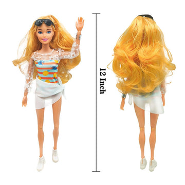 Flfuatt Stylish Fashions Girls Doll Toys, The Ultimate Fashionista Doll For Trendy Kids, 11.5 Inch Fashion Doll (Swimsuit)
