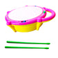 Vparents 3D Flash Drums With Sticks Toys For Kids With Lights & Musical,Good Quality Plastic Multi Colour