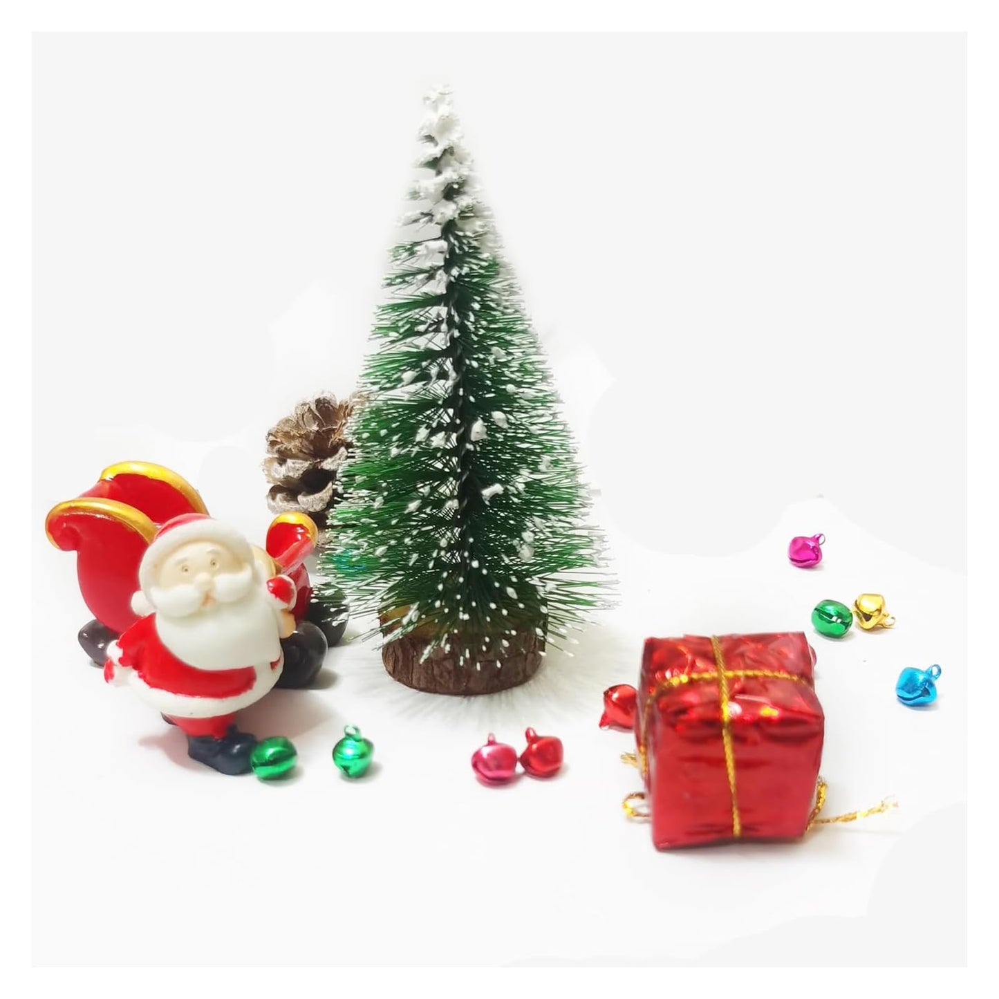 Shonchii 27pcs Doll House Christmas Decoration, Miniature Christmas 1:12 Miniature Dollhouse Accessories Set, 5.9'' Mini Christm