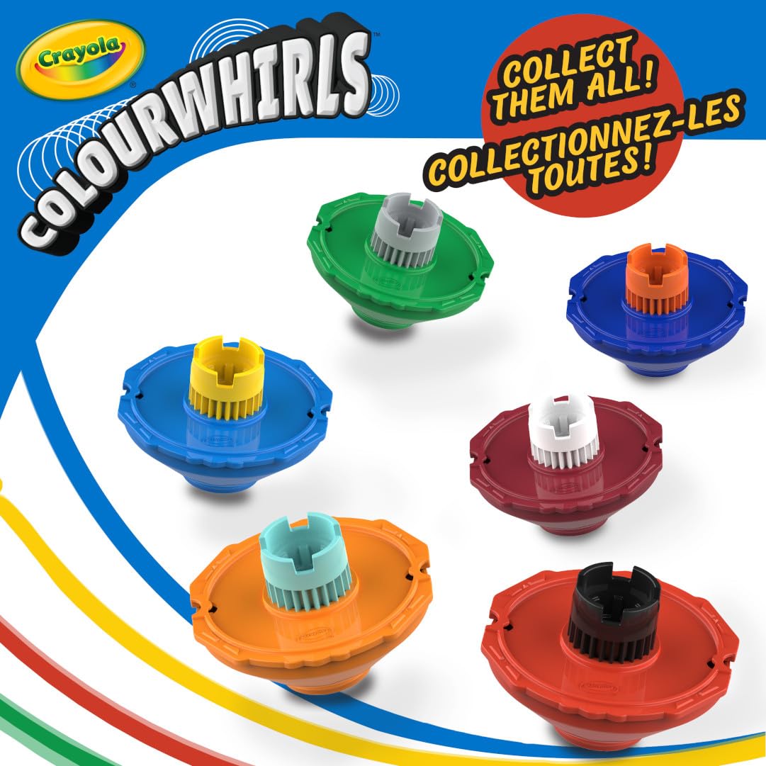 Crayola Colourwhirls (3ct), Spin Art Toy, Spinning Top Toy for Kids, Arts & Crafts Kit, Gift for Boys & Girls, Ages 6, 7, 8