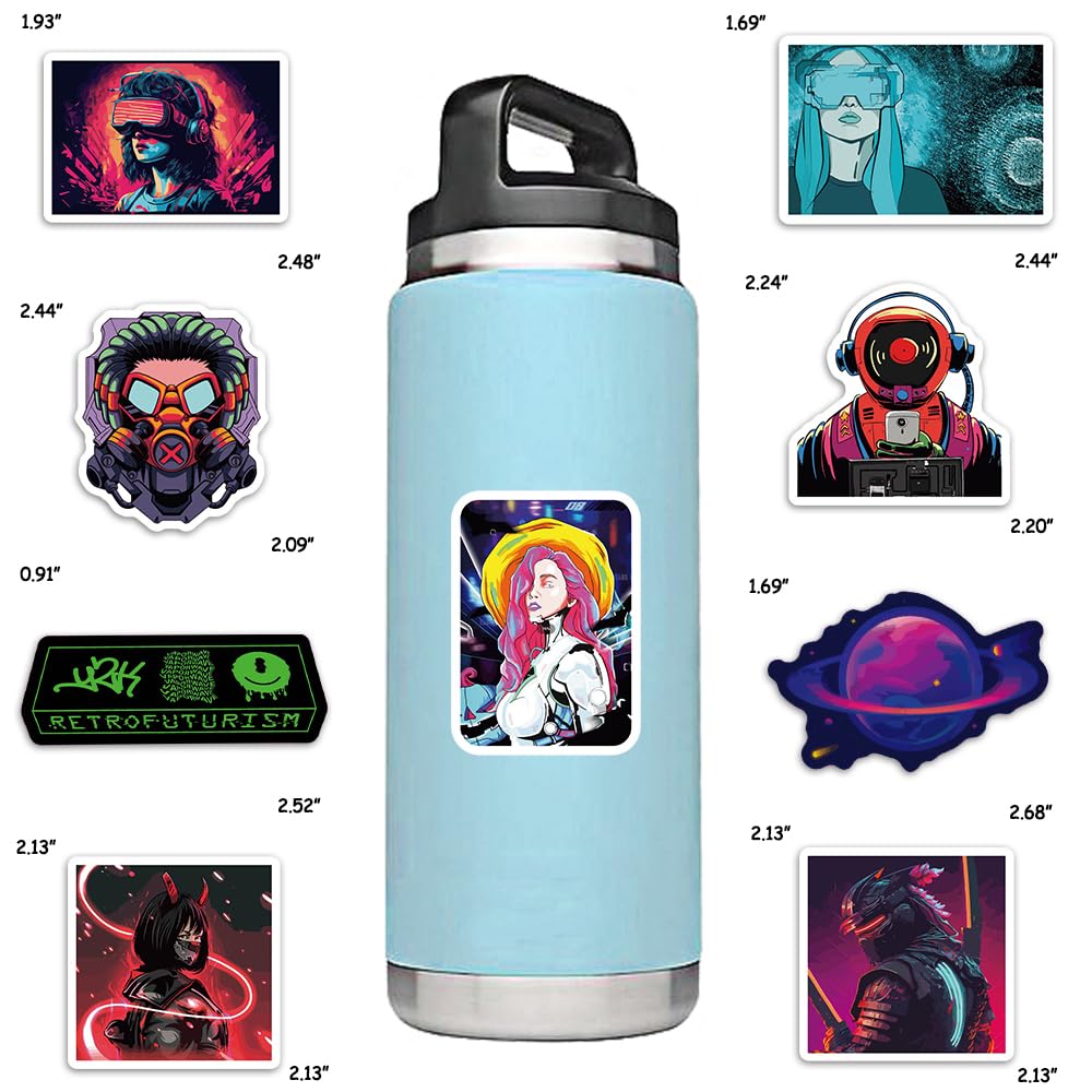 Cyberpunk Stickers For Laptop Cyberpunk Stickers For Water Bottles Waterproof Cyberpunk Stickers Pack (75 Pcs)