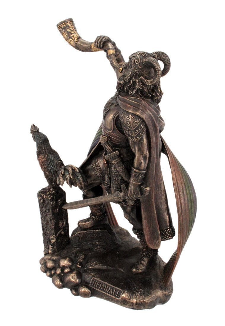 9.25 Inch Norse God - Heimdall Cold Cast Bronze Sculpture Figurine