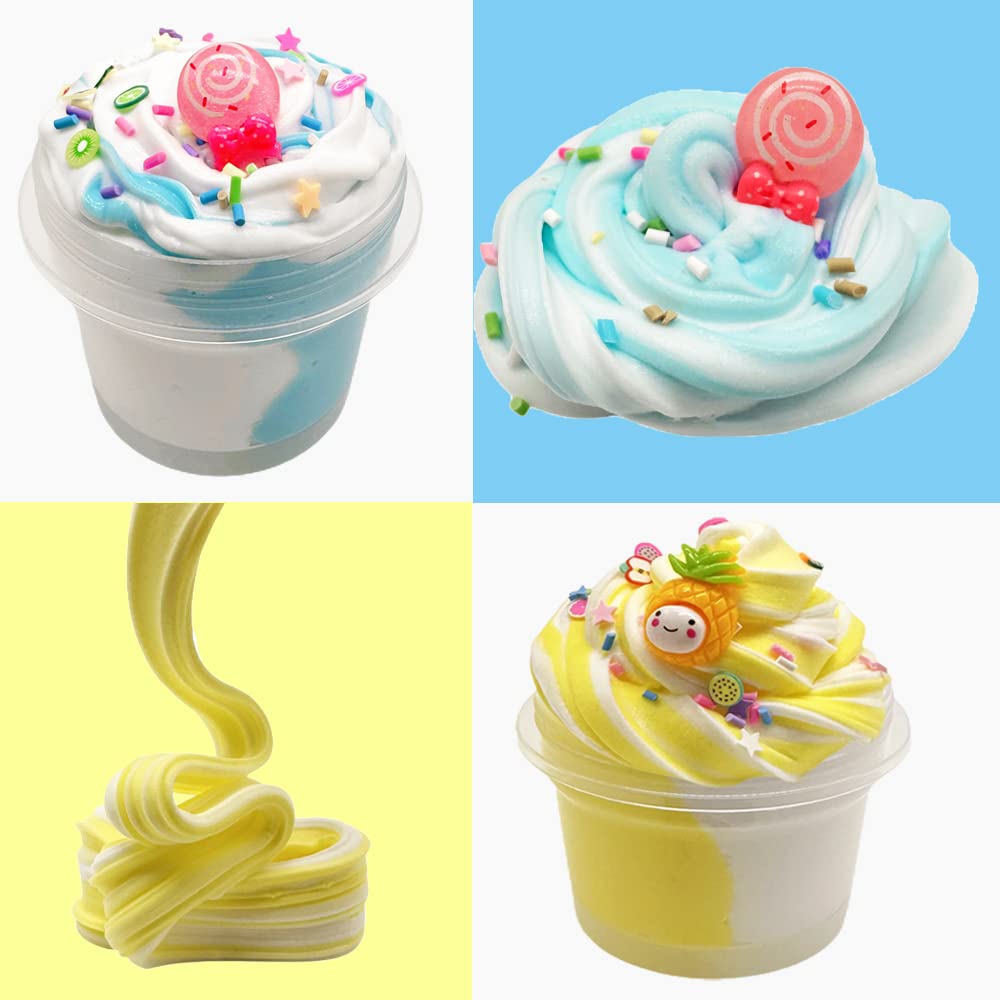 Kmbtqre Butter Slime Kit Two-Toned 9 Packed For Girl Boys Party Favors Toys, Stocking Stuffers For Kids 6 7 8 9 10 11 12 Years O