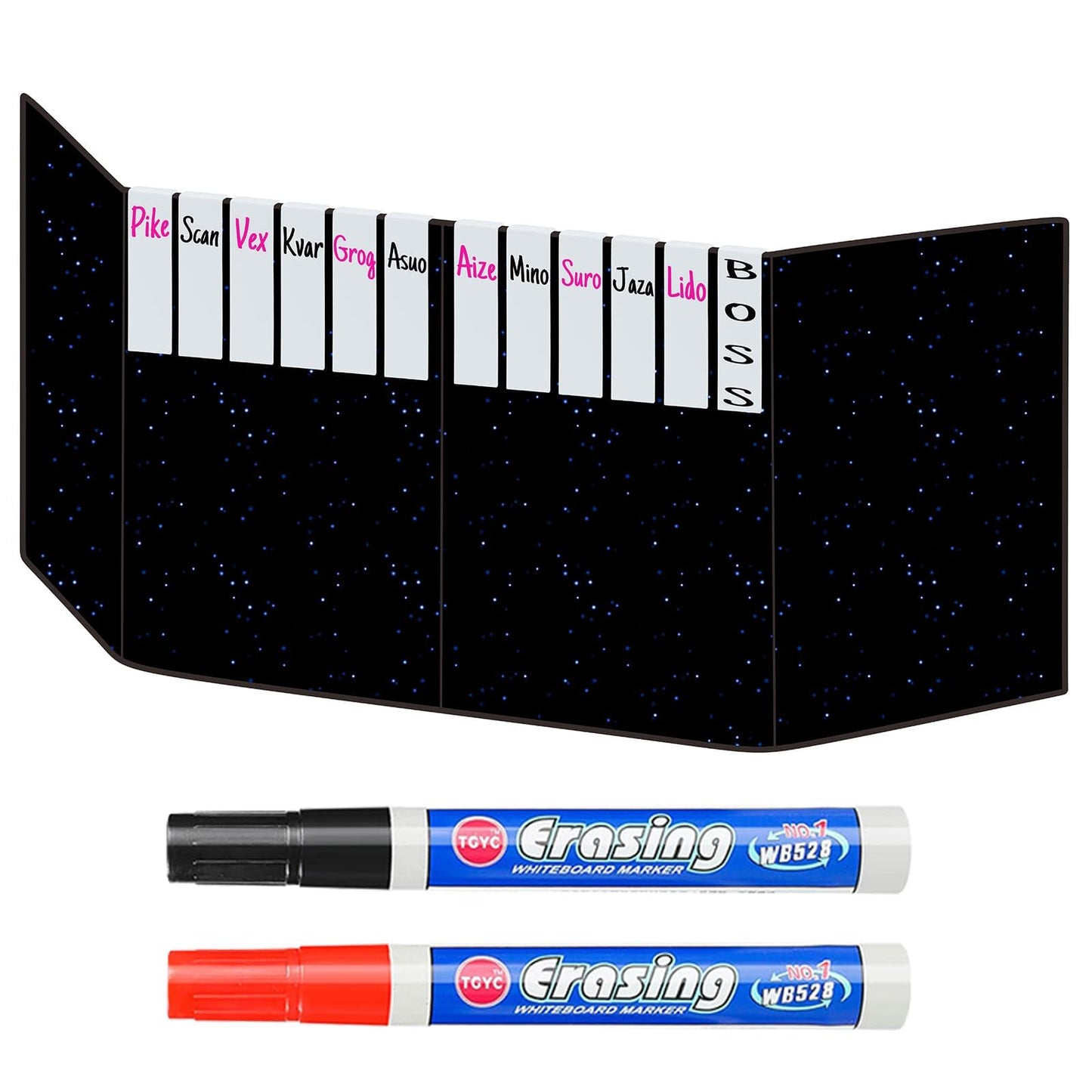 Aizesuro White Acrylic Erasable Screen Trackers - 12PCS for DND & Tabletop RPG