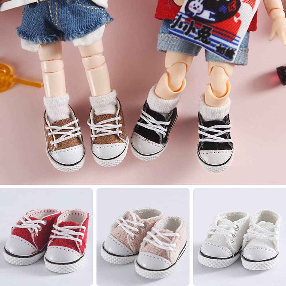 Xidondon Bjd Doll Shoes Casual Shoes For Ob11,Gsc,Molly,Holala,1/12Bjd Shoes Doll Toy Accessories (White)