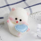 Mini Taba Squishy Kit Angel Bear - Handmade Silicone Kawaii Animal Sensory Toy For Kids, Perfect As Bag Charms