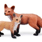 Uandme Fox Toy Figures Set Includes Arctic Fox & Red Foxes Figurines Cake Toppers (5 Foxes)