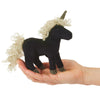 Folkmanis Mini Black Unicorn Finger Puppet
