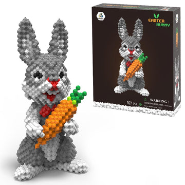 KADELE Easter Bunny Building Set - 927 Pieces STEM 3D Educational Toy for Ages 8+ - Medium Size Plastic Blocks