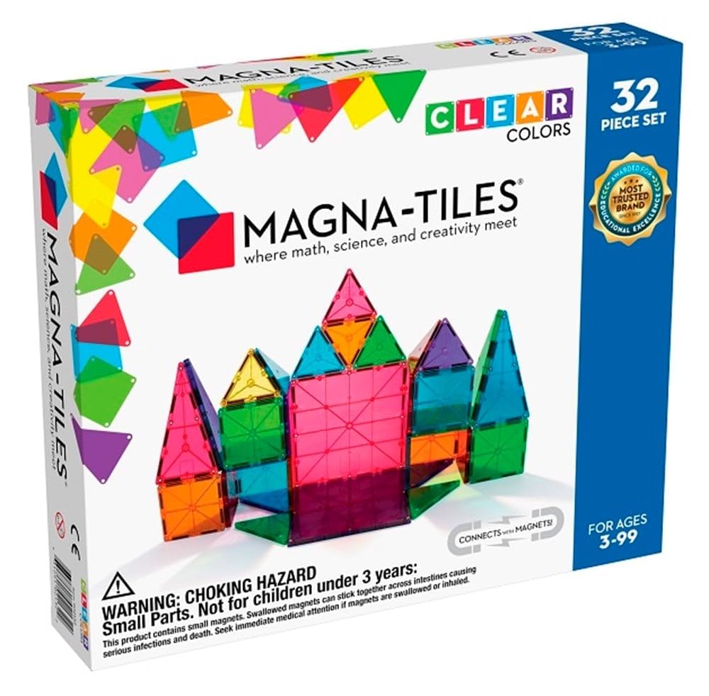 MagnaTiles Clear Colors 32 Piece Set