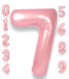 Rainbowq Party 7 Balloon Number 40 Inch For Boy Or Girl Big Pink 0-9 Foil Mylar Large 7 Number Balloon Happy 7Th Birthday Party