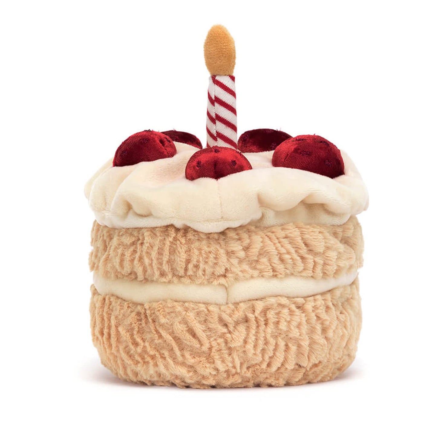 Jellycat Amuseables Birthday Cake Plush Toy, 6 Multi-Color Stuffed Animal, Soft Polyester, Perfect Birthday Gift