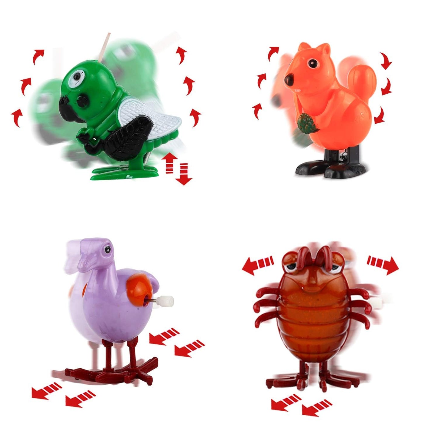 Laxdacee Wind-Up Toys, 24 Pack Assorted Mini Toy for Kid Party Favors, Pinata Goody Bag Filler Stocking Stuffers for Boy Girl Ch