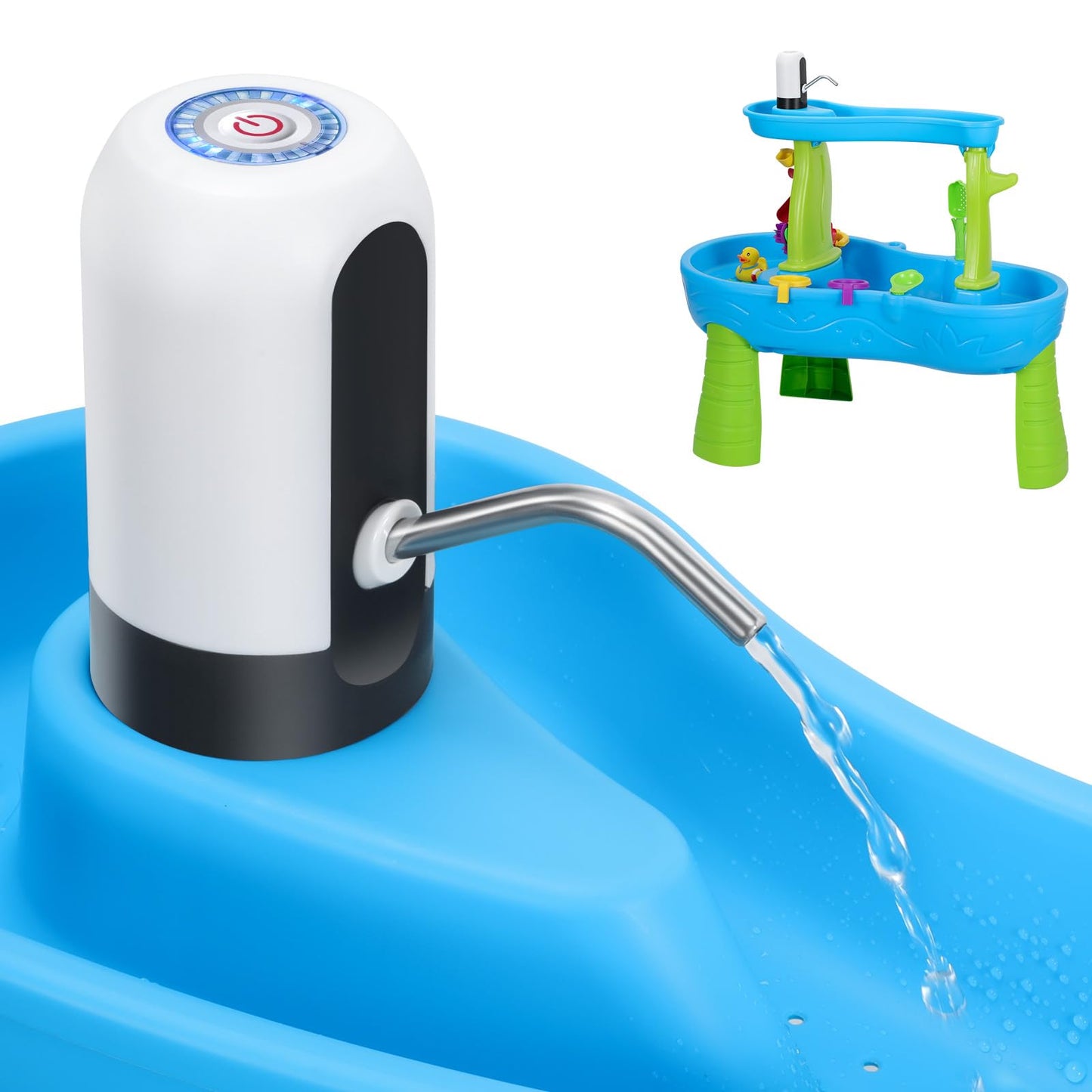 Water Table Pump,Kids Water Pump for Water Table,Water Table Accessories Small Cordless Water Pump for Water Table Fun Summer Ou