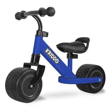 Kriddo Baby Balance Bike Mini Cruiser Design With Wide Pu Wheels For 1-3 Year Olds Ideal First Birthday Gift And Baby Toy, Blue