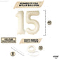 Katchon, Gaint Cream White 15 Balloons Number - 40 Inch | 15 Birthday Balloon Decor | Number 15 Birthday Decorations | Number 15 Balloon | 15 Year Old Balloon For 15Th Anniversary Party Supplies