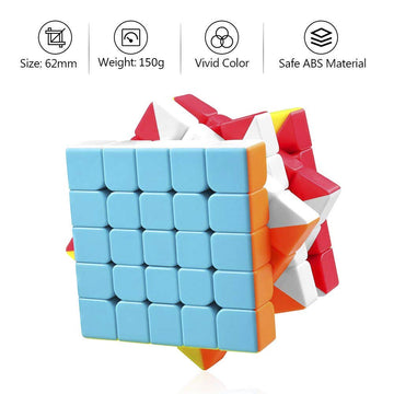 D-Fantix Qiyi Qizheng S 5X5 Speed Cube Stickerless 5X5X5 Magic Cube Puzzles Toys Brain Teaser Gifts For Kids 62Mm
