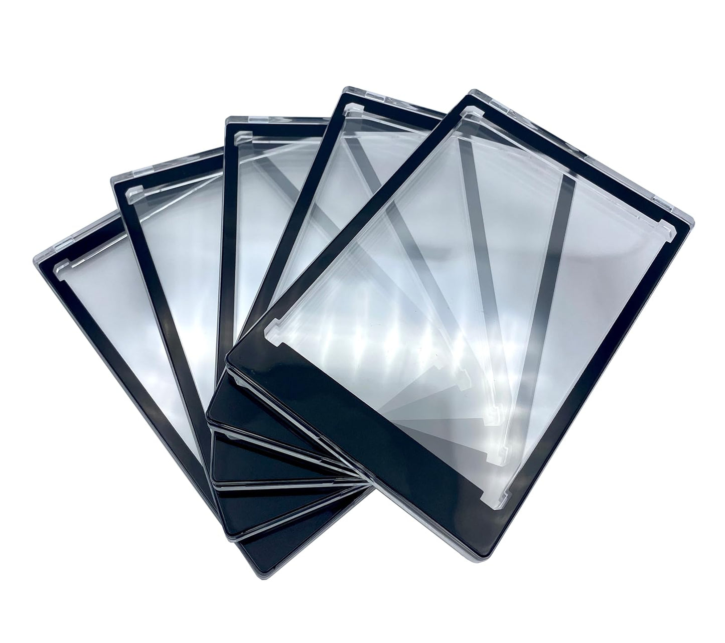 Caseforce Black Border Magnetic Card Holder One Touch Case - 35Pt - 5 Pack