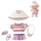 Mrwtesio Doll Clothes for Lububu  enhanced 5-Piece Lububu Outfits Set  7 Inch Lububu Clothing Accessories (No Doll) (Purple)