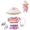 Mrwtesio Doll Clothes for Lububu  enhanced 5-Piece Lububu Outfits Set  7 Inch Lububu Clothing Accessories (No Doll) (Purple)