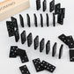 Deekin 50 Pack Mini Dominos Set for Adults Bulk 28 Tiles Double 6 Dominoes Game Domino Party Favors Wooden Board Games with Wood