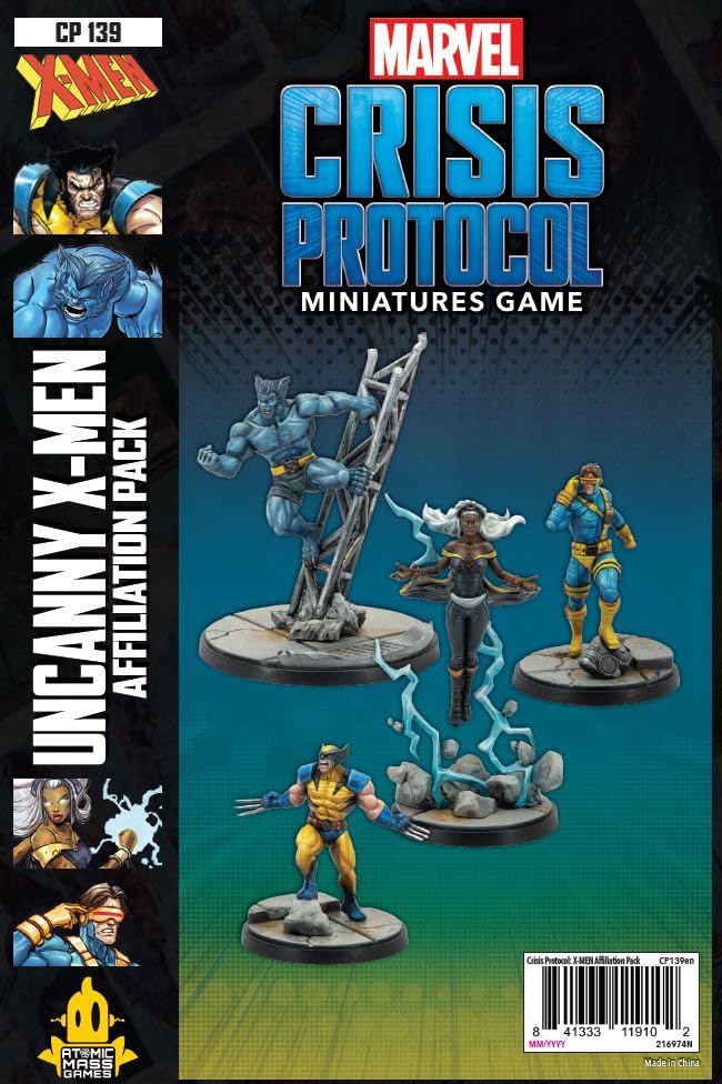 Marvel: Crisis Protocol Uncanny X-Men AFFILIATION PACK - Unite the Mutant Heroes! Tabletop Superhero Game, Ages 14+, 2 Players,
