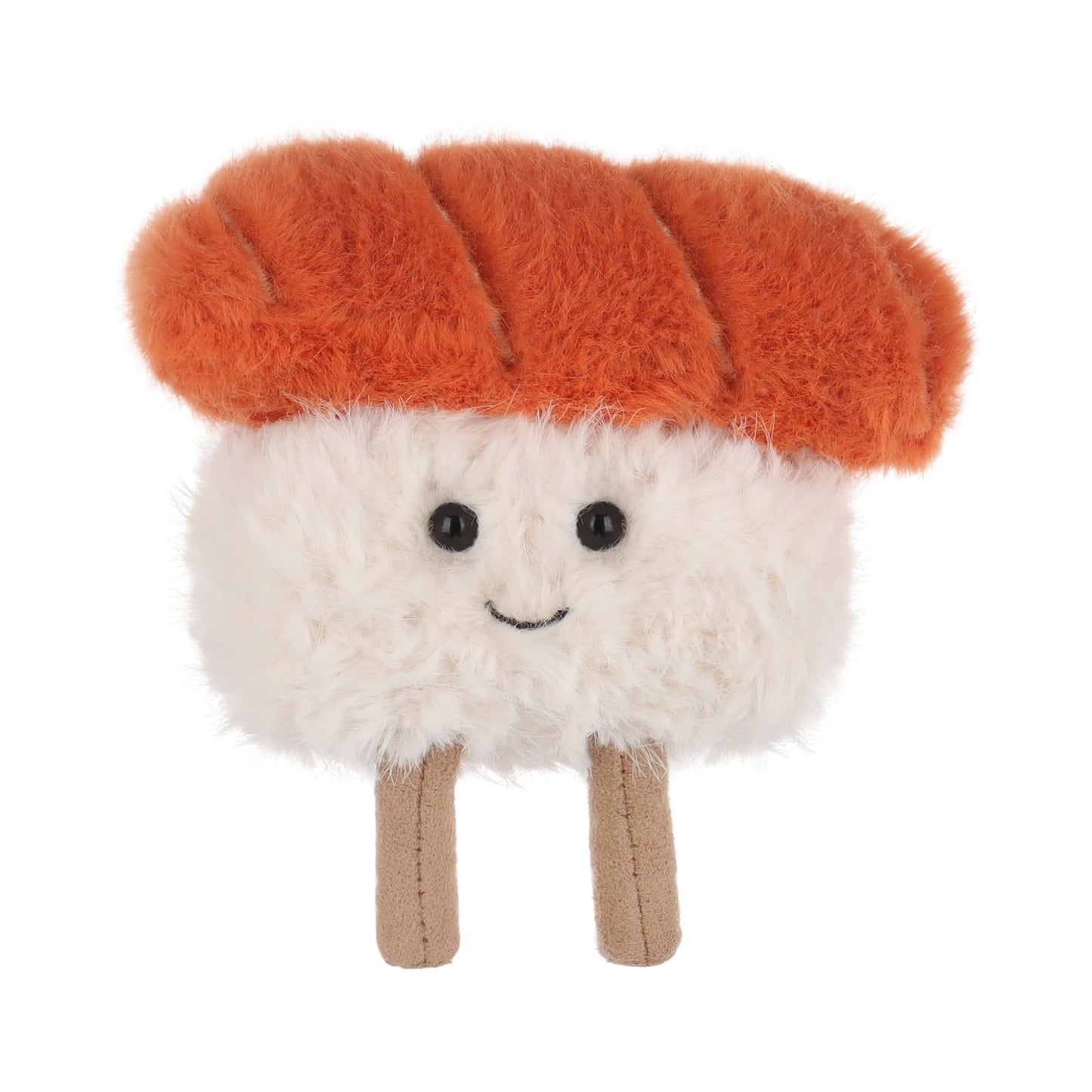 Apricot Lamb Sushi Plush Stuffed Animals For Kids, Soft Cute Plush Toys For Baby Girl And Boy, Fluffy Salmon Sushi 3.2 Inches