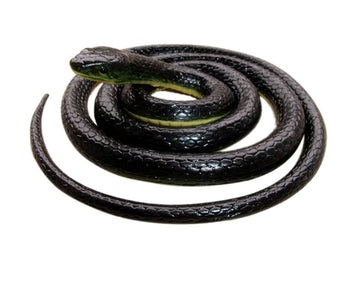 Brandon-Super Realistic Rubber Black Snake 52 Inch Long Scare Toy