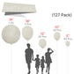 Partywoo White Sand Balloons, 127 Pcs Boho White Balloons Different Sizes Pack Of 36 Inch 18 Inch 12 Inch 10 Inch 5 Inch Sand White Balloons For Balloon Garland Arch As Party Decorations, White-F12