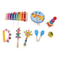 Bnf 9Pcs Orff World Educational Wooden Musical Instrument Percussion Drums Bell ChildrenS Toys Gift |Baby| Toys For |Baby| Deve