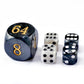 5Pcs Set 30Mm Backgammon Pearl Dice Set - 30Mm (1 3/16'') Large Backgammon Doubling Cube Plus 4Pcs 16Mm Dice (Black/White Marble
