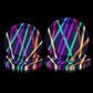 APUXXJUPA Neon Paper Plates - Glow in the Dark Party Supplies Include 7 9 Printed with Light Beam Plates for Lets Glow Part