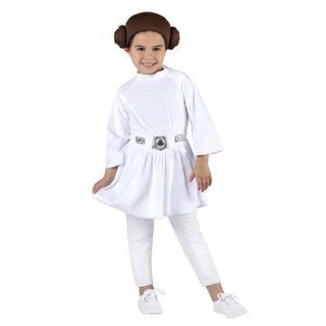 Star Wars Princess Leia Official Toddler Halloween Costume - Fabric Dress And Belt With Fabric Headpiece