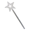 GIYOMI Star Wand, 13 Inches Silver Fairy Princess Angel Wand Sticks for Girls Costume Birthday Party Wedding Halloween Christmas Cosplay-Fairy for Children Over 36 Months of Age -Like New