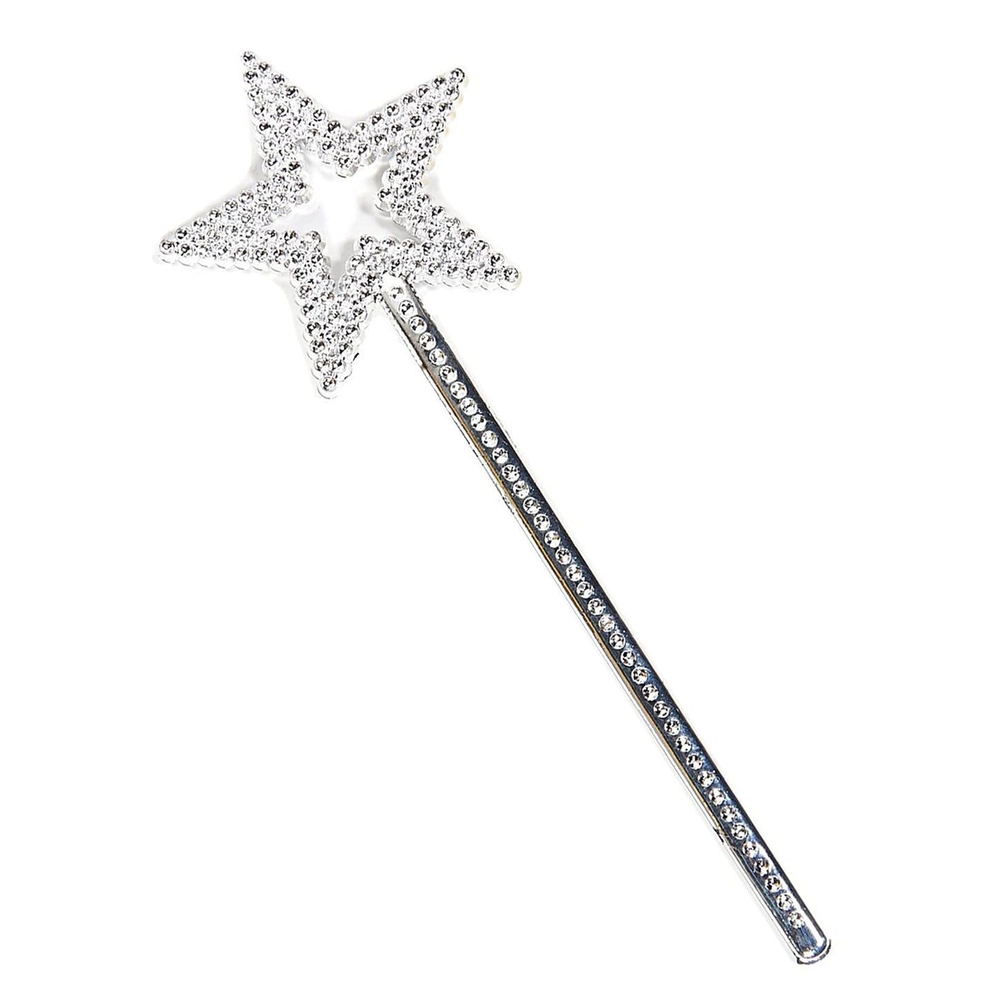 GIYOMI Star Wand, 13 Inches Silver Fairy Princess Angel Wand Sticks for Girls Costume Birthday Party Wedding Halloween Christmas Cosplay-Fairy for Children Over 36 Months of Age -Like New
