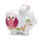 Child To Cherish Ceramic Piggy Bank For Girls, Pink Dotted Owl