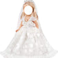 Bride Doll-Clothes-And-Accessories - White Wedding Dress With Long Lace Veil Evening Party Clothes Wears Gown Dress Outfit With