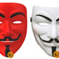 Sage Square Red & White Vendetta Comic Face Mask Fawkes Mask Anonymous Vip Edition FaceMask Perfect Fit Cosplay Protest V For V