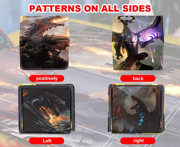 Sabermaster Card Deck Box Fits For Ygo Mtg,100+ Card Storage Box Trading Games Pu Leather Storage Premium Deck Case (Mtg Dragon)