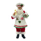 Amyoxu 11-Inch Cooking Chef Santa With Gingerbread House,Resin Statue Santa Figurine Christmas Decoration Ornament Xmas Gift