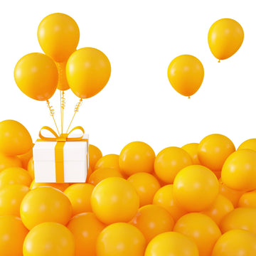 Kalor 5 Inch Lemon Yellow Balloons,100 Pcs Matte Latex Balloons, Helium Balloons For Happy Birthday Party, Baby Shower Decorations, Wedding Decorations
