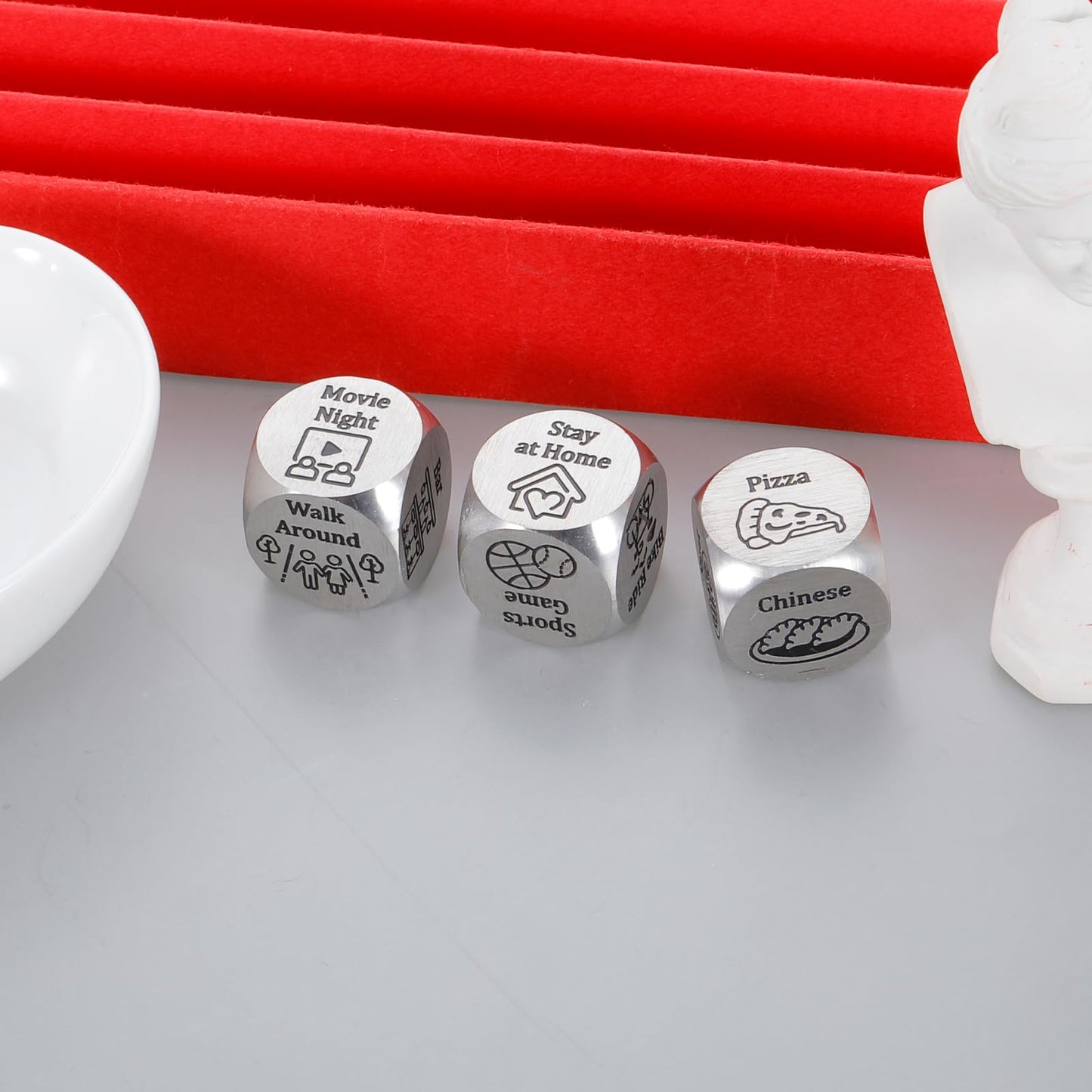 Funny Iron Gifts for 6th Anniversary 6 Year Wedding Gifts for Her Him Date Night Ideas for Couples Food Decision Dice Christmas