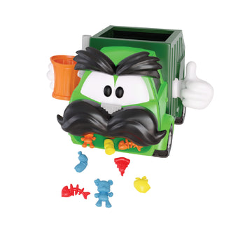 Goliath Trash Stash Game - Fun Dumping Action for Kids, Ages 4+, 2-4 Players, Green Trashcan & Truck Playset